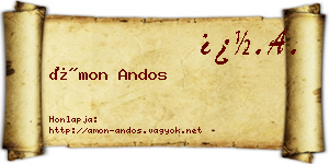 Ámon Andos névjegykártya
